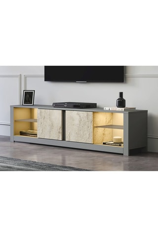 Meuble TV 2 portes Aydos - 180 x 45 x 35 cm