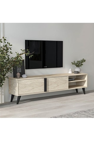 Meuble TV 2 portes Benoit - 160 x 35 x 29,6 cm