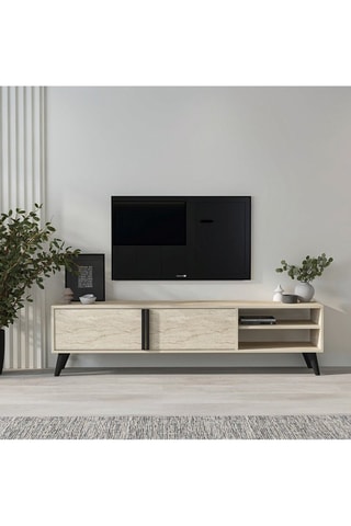 Meuble TV 2 portes Benoit - 160 x 35 x 29,6 cm