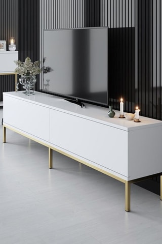 Meuble TV 2 abattants - 180 x 47 x 30 cm