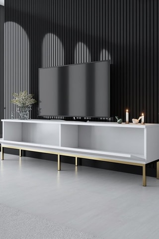 Meuble TV 2 abattants - 180 x 47 x 30 cm