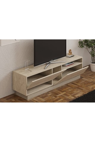 Meuble TV 2 abattants Koza - 160 x 45 x 40 cm
