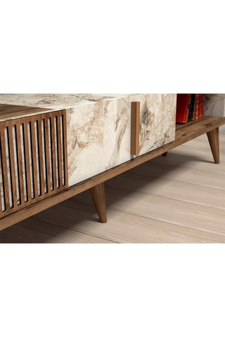 Meuble TV 2 abattants - 180 x 40 x 35 cm