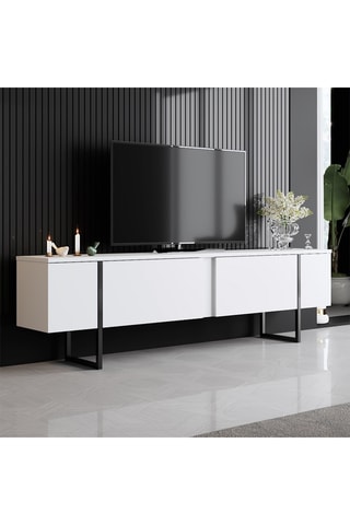 Meuble TV 2 abattants - 180 x 30 x 50 cm