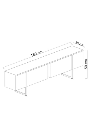 Meuble TV 2 abattants - 180 x 30 x 50 cm