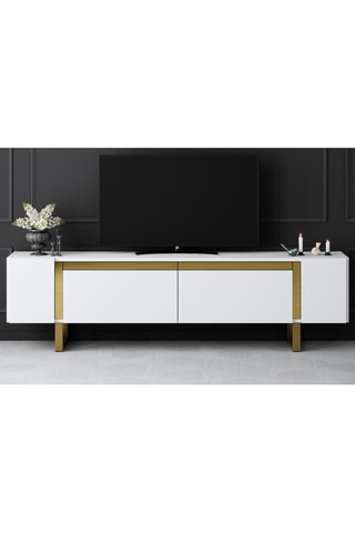 Meuble TV 2 abattants Yildiz - 180 x 50 x 30 cm