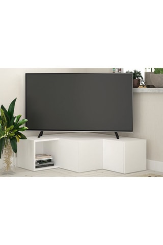 Meuble TV 2 tiroirs - 90 x 32 x 92 cm