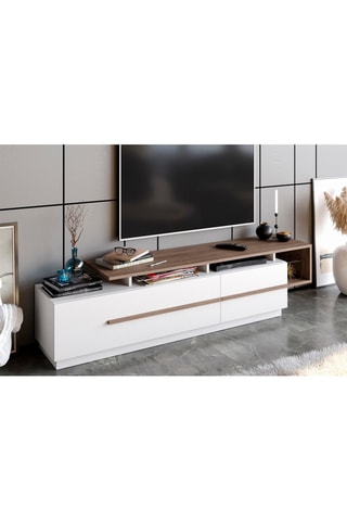 Meuble TV 2 abattants - 180 x 46,4 x 38,9 cm