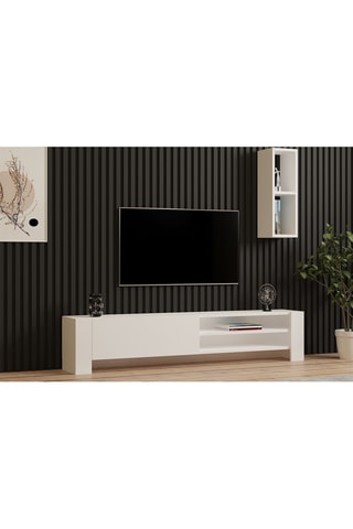 Meuble TV 2 abattants - 160 x 33 x 34 cm
