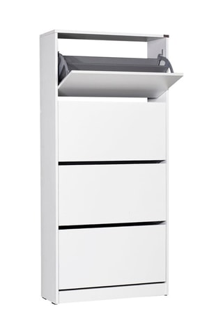 Meuble à chaussures 4 abattants - 73 x 157 x 26 cm