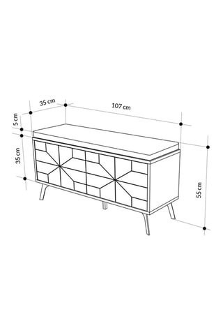 Meuble à chaussures Dune Bench - 107 x 55 x 35 cm