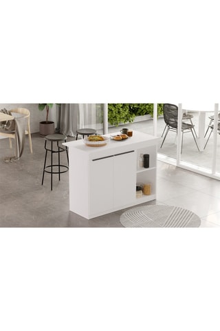 Ilot de cuisine 2 portes OR2-W - 120 x 88,2 x 60 cm