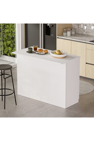 Ilot de cuisine 2 portes OR2-W - 120 x 88,2 x 60 cm