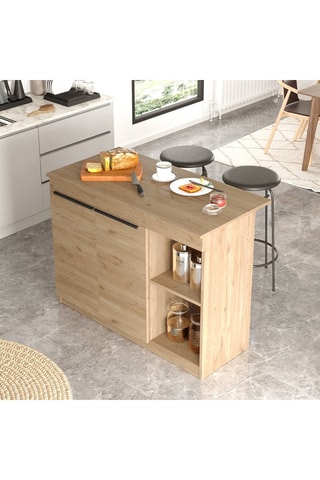 Ilot de cuisine 2 portes OR2 - 120 x 88,2 x 60 cm