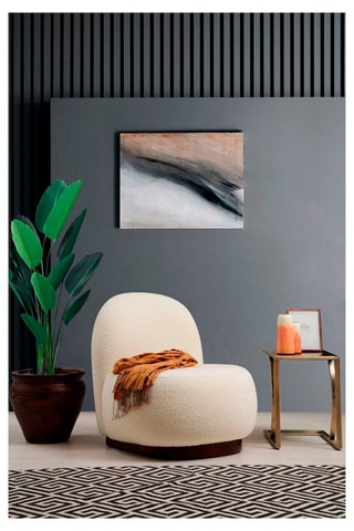 Fauteuil Tina - Blanc - Revêtement en tissu