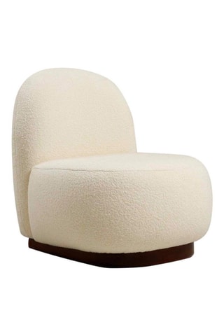 Fauteuil Tina - Blanc - Revêtement en tissu