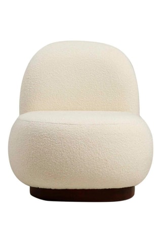 Fauteuil Tina - Blanc - Revêtement en tissu