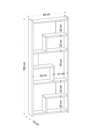 Bibliothèque - 60 x 150 x 15 cm
