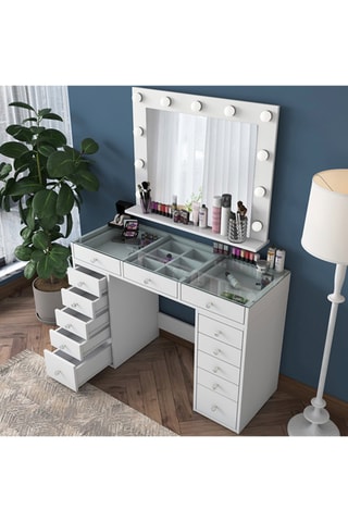 Coiffeuse - Bois de sapin - 120 x 79,8 x 44,5 cm