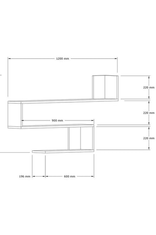 Etagère murale - 120 x 71 x 20 cm