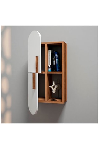 Etagère murale 2 niveaux - 35 x 22 x 80 cm