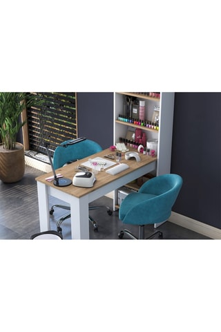 Bureau avec étagères intégrées Kalune - 120 x 153,6 x 53,8 cm