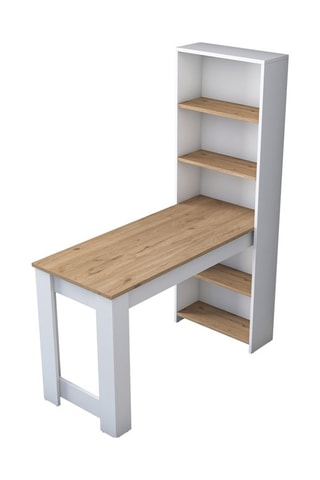 Bureau avec étagères intégrées Kalune - 120 x 153,6 x 53,8 cm