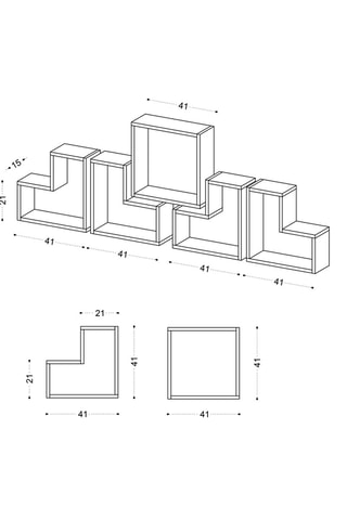 Etagère murale Elitra - 180 x 59,3 x 15 cm
