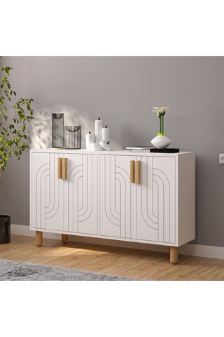 Buffet 4 portes Rodney  - 120 x 73,6 x 29,6 cm