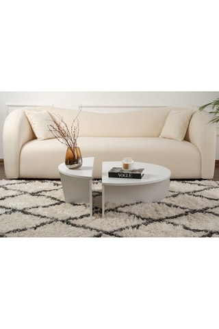 2 tables basses gigognes Orion - Blanc