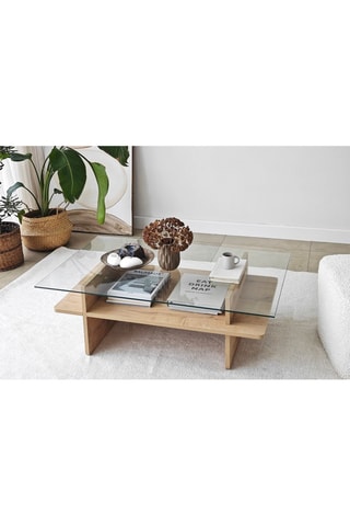 Table basse Saga Rectangle - Imitation bois