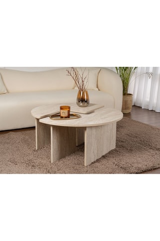 2 tables basses Moira - Travertin