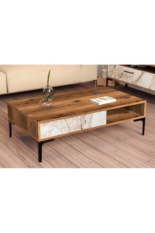 Table basse Istanbul - Imitation noyer