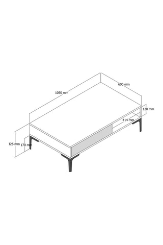 Table basse Istanbul - Imitation noyer