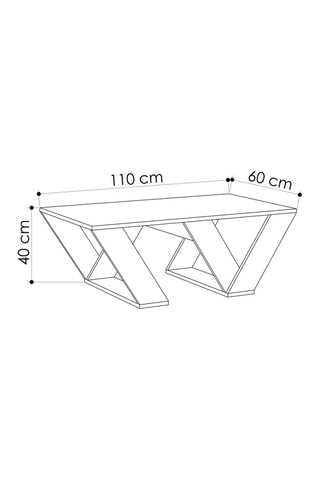 Table basse Pipra - 110 x 40 x 60 cm