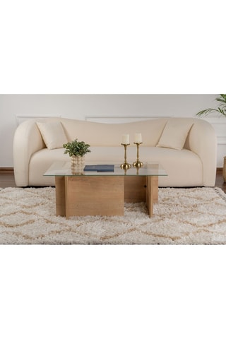 Table basse Vetrino  - Plateau en verre - 105 x 40 x 65 cm