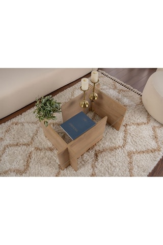 Table basse Vetrino  - Plateau en verre - 105 x 40 x 65 cm