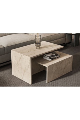 2 tables gigognes Twins - 72 x 45 x 42 et 60 x 35 x 27 cm