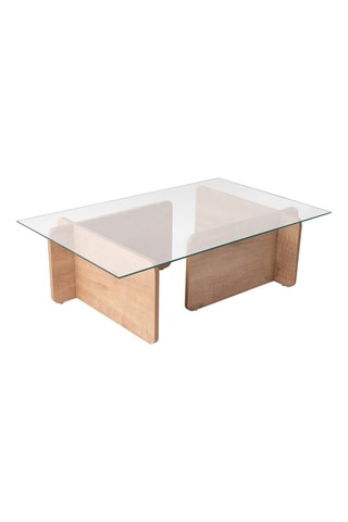 Table basse Flavio  - Plateau en verre trempé - 105 x 30 x 65 cm