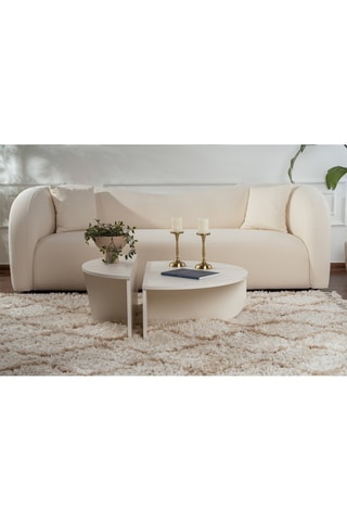 2 tables basses gigognes Orion - 90 x 30 x 60 / 85 x 35 x 30 cm