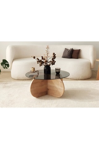 Table basse Bubble  - Plateau en verre trempé - 75 x 35 x 75 cm