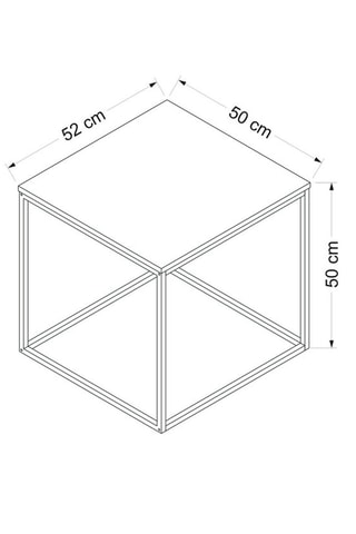 Table d’appoint Basak - 52 x 50 x 50 cm