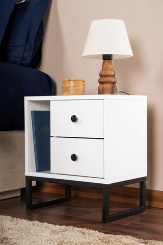 Table de chevet 2 tiroirs Glimmer - 45,2 x 50 x 29,5 cm