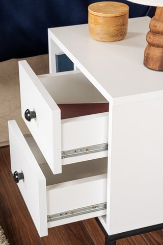 Table de chevet 2 tiroirs Glimmer - 45,2 x 50 x 29,5 cm