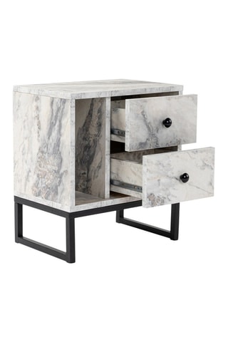 Table de chevet 2 tiroirs Glimmer - 45,2 x 50 x 29,5 cm