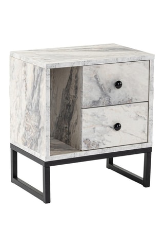 Table de chevet 2 tiroirs Glimmer - 45,2 x 50 x 29,5 cm