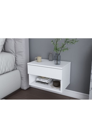 Table de chevet 1 tiroir Jamot - Blanc