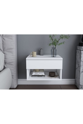 Table de chevet 1 tiroir Jamot - Blanc