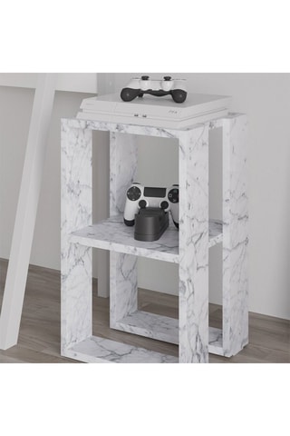 Table de chevet 2 niches Lonie - 30 x 55 x 30 cm