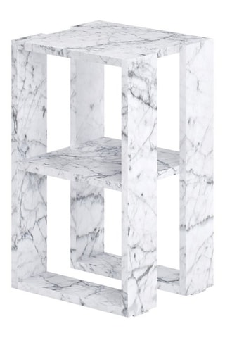 Table de chevet 2 niches Lonie - 30 x 55 x 30 cm